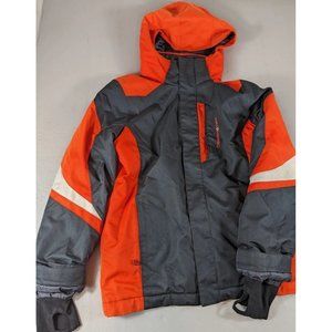 Obermeyer Teen XL Ski Snowboard Jacket - Size‎ 18 - Black/Orange, Hooded Coat